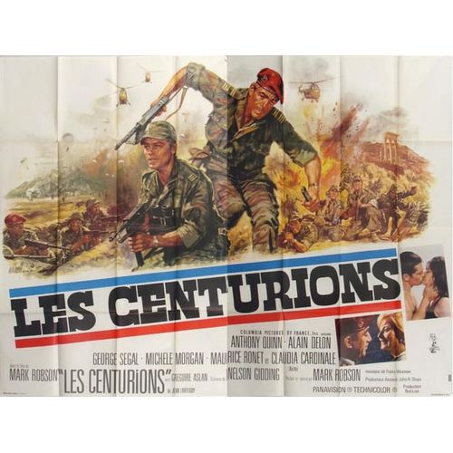 Les Centurions - Affiche Originale De Cinéma - Format 160x240 Cm - Un Film De Mark Robson Avec Anthony Quinn, Alain Delon, George Segal, Michèle Morgan, Claudia Cardinale - Année 1966