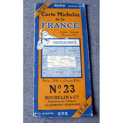 Carte Michelin N°23- Chateauroux-Non Datée-1920