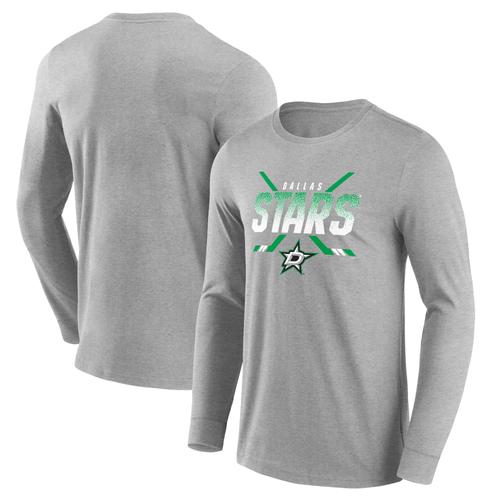 Dallas Stars Fanatics Branded Iconic Crossed Stick Graphic T-Shirt À Manches Longues - Homme