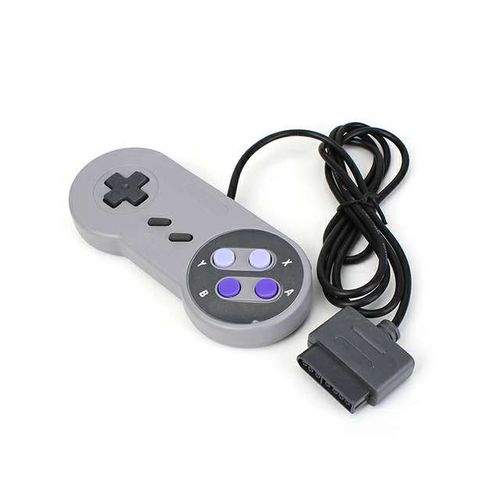 Lot De 2 Manettes De Jeu Pour Console Nintendo Super Nes Snes - Grise