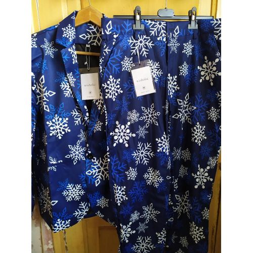 Costume De Noel Homme Ensemble Blazer Pantalon Taille M Ou L Marque Wisholic Neuf