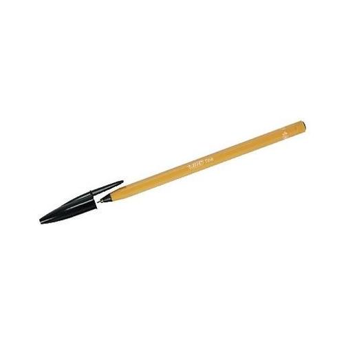 Bic Lot De 3 Stylos À Bille Orange Héxagonal Pte Fine Noir