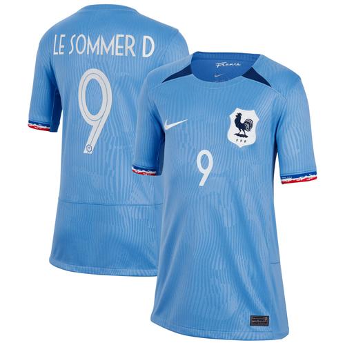 Maillot France Femme Nike Fff Domicile Stadium 23/24 - Enfant Avec Flocage Le Sommer D 9