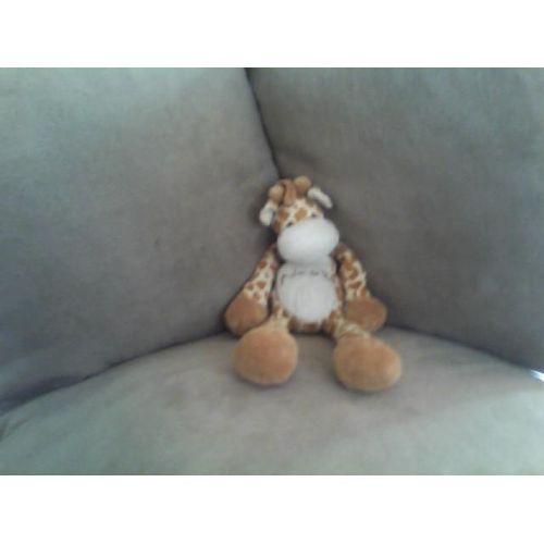 Doudou Girafe Blanche Et Marron Grain De Blé