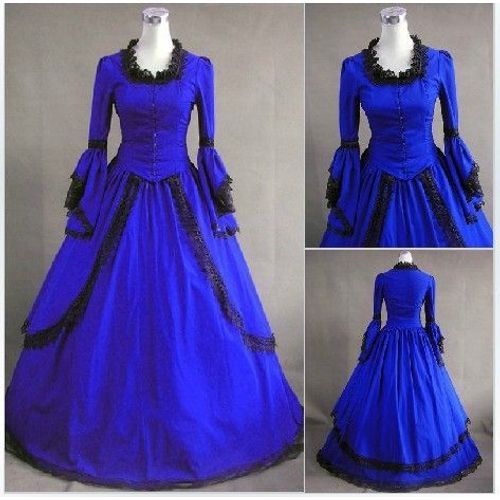 Robe Costume Victorien Lolita Gothique Classique Aristocrate Cérémonie Mariage Soirée Théâtre Volants Dentelle Satin Rétro Vintage Élégant Princesse Reine Black Sugar Mode Déguisement Cosplay Paris
