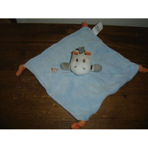 Doudou Plat Zèbre/Cheval/Âne/Cheval Bleu Creativtoys