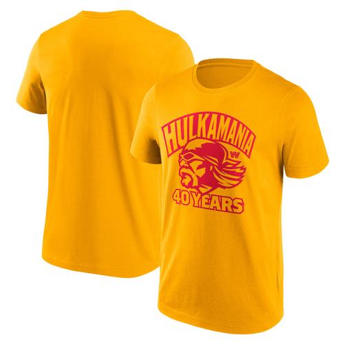 T-Shirt Wwe Hulk Hogan 40 Years Logo - Jaune - Homme