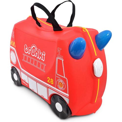 Trunki Valise À Roulettes Pour Enfants Et Bagages À Main Pour Enfants : Valise À Roulettes Frank Le Camion De Pompier (Rouge)