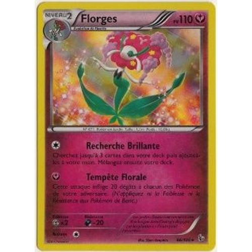 Carte Pokemon Florges Holo N°66/106 Xy Étincelles