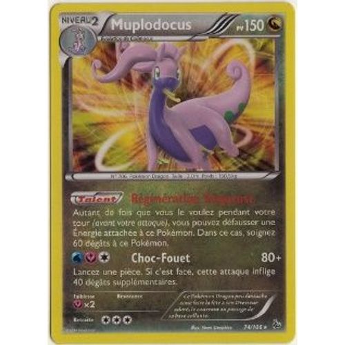 Carte Pokemon Muplodocus Holo N°74/106 Xy Étincelles