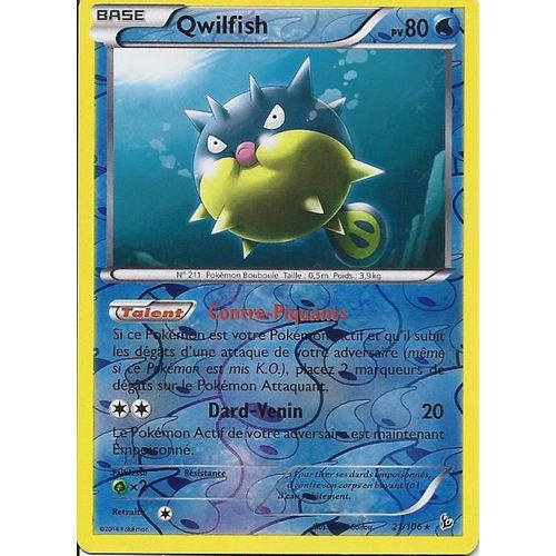 Qwilfish Reverse 21/106 - Xy Etincelles