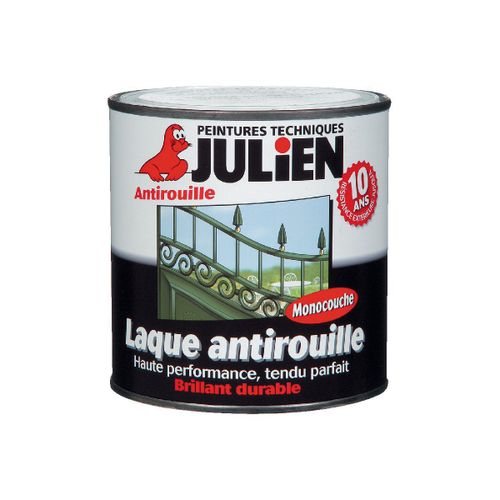 Laque antirouille Julien - Blanc brillant - Boîte 250 ml
