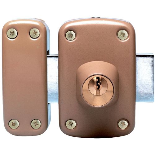 Verrou de sureté à cylindre double s'entrouvrant Ifam - Longueur 45 mm