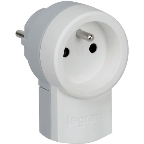 Fiches plastique avec prise 2P+T Legrand - Mâle - Blanc