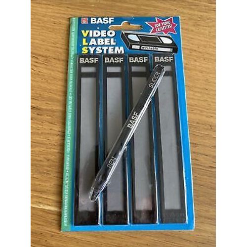 video label systeme étiquettes k7 vhs BASF