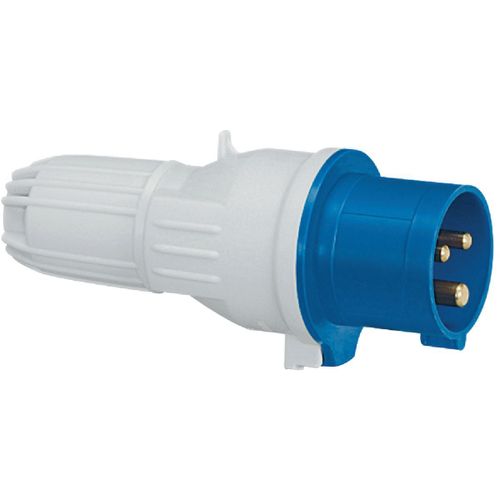 Fiche droite mâle IP 44 - IK09 Legrand - 2P+T - Intensité 16 A