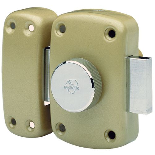 Verrou de sureté bouton et cylindre série Cyclop Vachette - Bronze - Longueur 45 mm