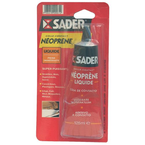 Colle néoprène liquide Sader - Tube 125 ml