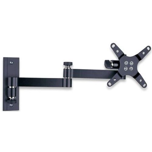 Supporto a muro per TV LED LCD 13-30'' inclinabile 3 snodi nero