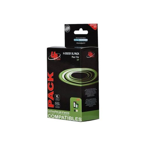 UPrint H-350XL/351XL PACK - Pack de 2 - taille XL - noir, couleur (cyan, magenta, jaune) - remanufacturé - cartouche d'encre (équivalent à : HP 350XL, HP 351XL ) - pour HP Officejet J6413;...