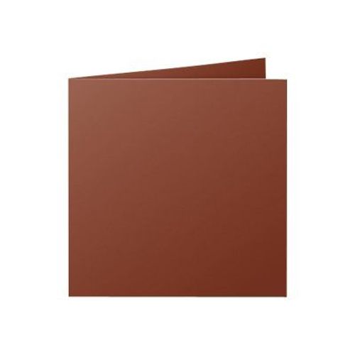 Clairefontaine Pollen - Cartes à demi-pli teintée - cacao - 160 x 160 mm - 210 g/m² - 25 carte(s)