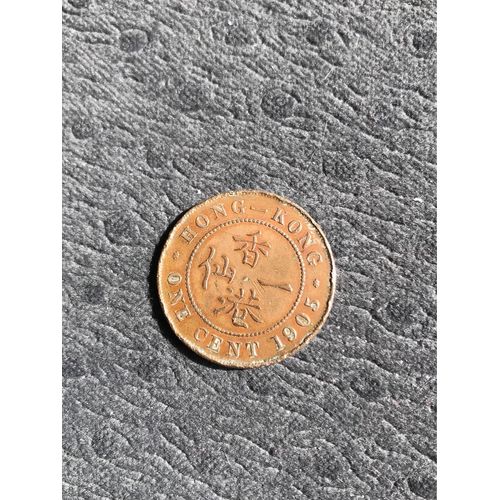 Pièce De One Cent 1905 Hongkong