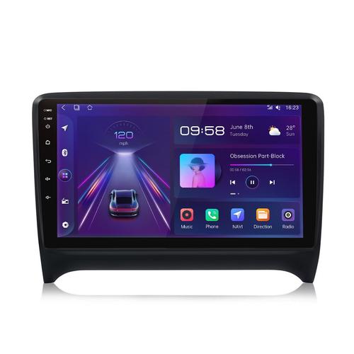 Junsun Autoradio pour Audi TT MK2 8J 2006-2012 Android12 9 pouces Touchscreen Car Radio GPS Navi WiFi Bluetooth USB RDS FM 1GB+32GB