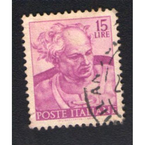 Italie 1961 Oblitéré Rond Used Stamp Fresque Chapelle Sixtine Tête Prophète Joël 15 Lires