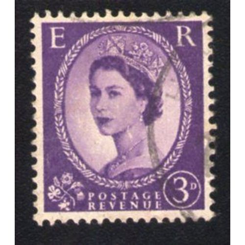 Royaume Uni 1960 Oblitéré Rond Used Stamp Queen Reine Elizabeth Ii 3d Violet Bleuté