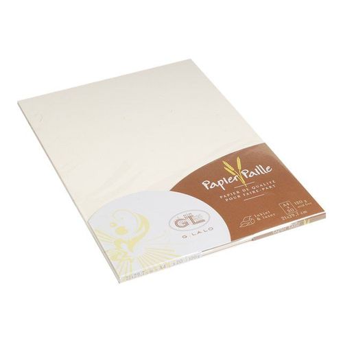 G.LALO Paille - Papier ordinaire - ivoire - A4 (210 x 297 mm) - 120 g/m² - 20 feuille(s)