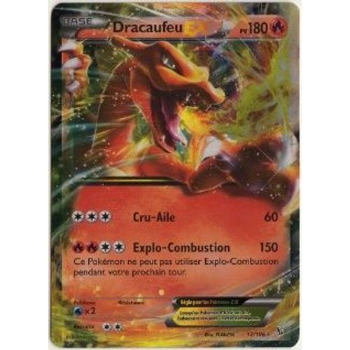 Carte Pokemon Dracaufeu Ex 180 Pv - 12/106 Xy Etincelles Vf