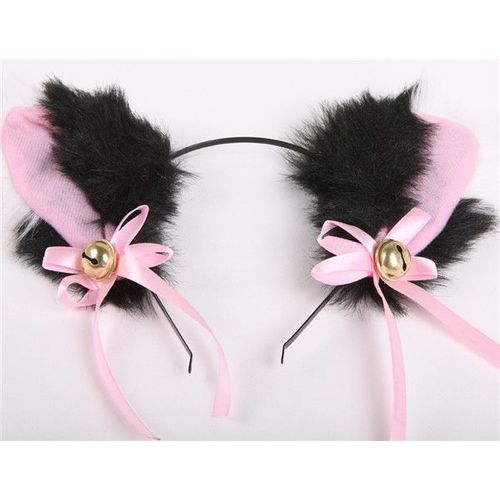 Serre Tête Pince Barrette Oreille De Chat Renard Animaux Clochettes Noeuds Cosplay Neko Gothique Lolita Kawaii Manga Anime Black Sugar Mode Déguisement Chat Animaux Nekomimi Costume Paris Nyan-Nyan