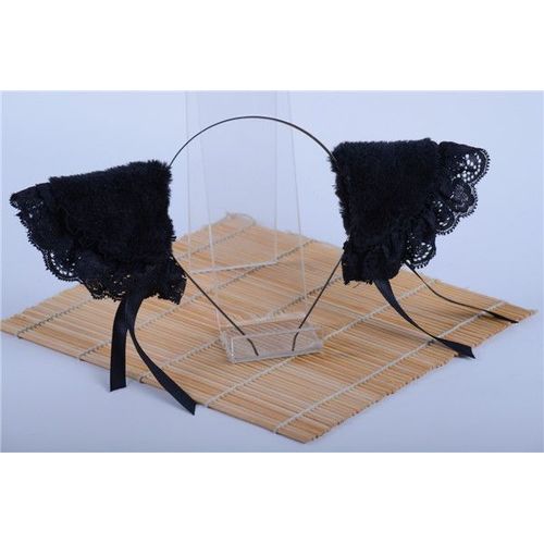 Serre Tête Pince Barrette Oreille Chat  Animaux Clochettes Noeuds Cosplay Dentelle Neko Gothique Lolita Kawaii Manga Anime Black Sugar Mode Déguisement Chat Animaux Nekomimi Costume Paris