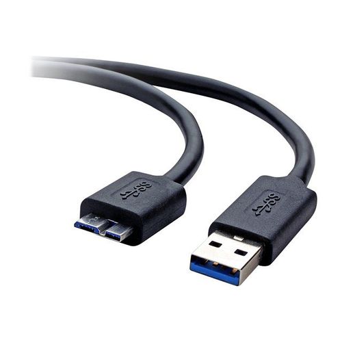 Belkin SuperSpeed USB 3.0 Cable A to Micro-B - Câble USB - USB type A (M) pour Micro-USB de type B (M) - USB 3.0 - 91.4 cm - moulé - noir