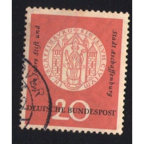 Allemagne 1957 Oblitéré Rond Used Stamp Monastère Et Ville Aschaffenburg