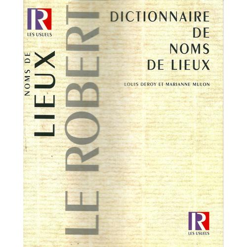 Dictionnaire De Noms De Lieux