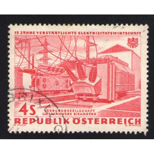 Autriche 1962 Oblitéré Rond Used Stamp Transformateur Électrique De Bisamberg