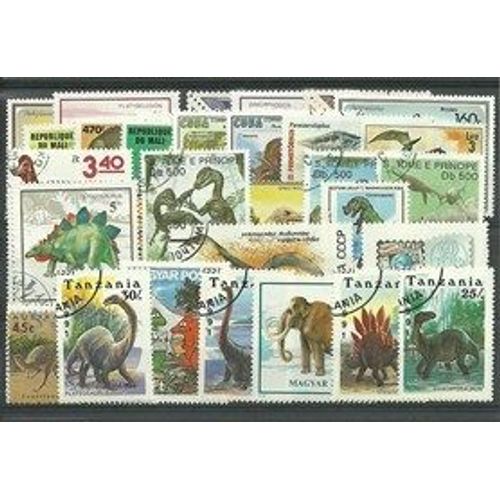 Animaux Préhistoriques 50 Timbres Differents