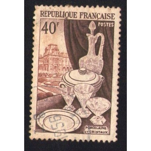 France 1954 Oblitéré Rond Used Stamp Porcelaines Et Cristaux Y&t 972