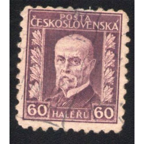 Tchécoslovaquie 1930 Oblitéré Used Stamp Président Thomas Garrigue Masaryk 60 Haleru