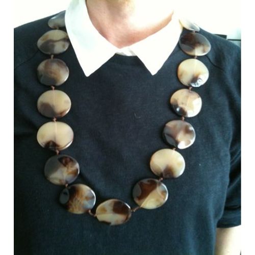 Collier Caroll Beige Et Marron