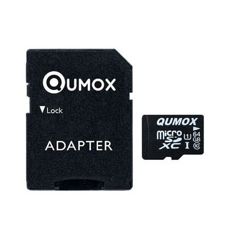 QUMOX 64GB MICRO SD MEMORY CARD CLASS 10 UHS-I 64 GB 64Go Go carte mémoire haute vitesse vitesse d'écriture 20Mo/S Vitesse de lecture jusqu'à 40Mo/S