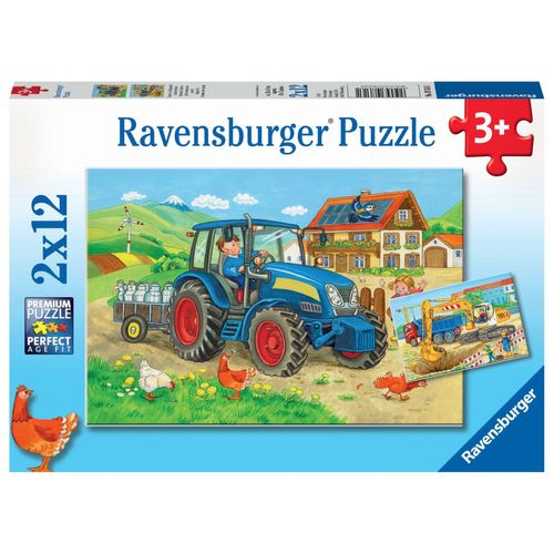 Puzzle Puzzles 2x12 P - Chantier Et Ferme