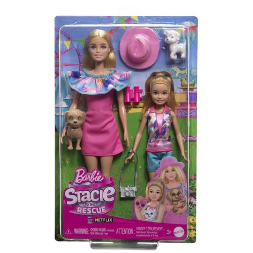 Barbie And Stacie To The Rescue Barbie - Coffret Poupées Stacie Et Barbie - Coffret Poupée Mannequin - 3 Ans Et +