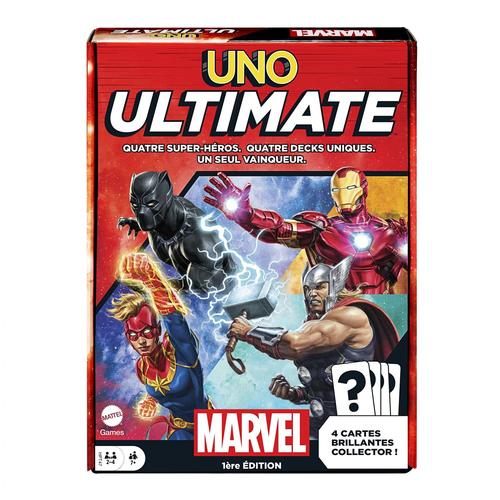 Uno Mattel Games - Uno Ultimate Marvel - Jeu De Cartes Famille Et Amis  - 7 Ans Et +