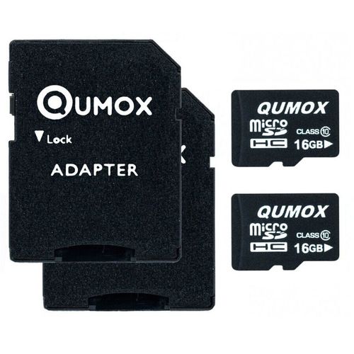 QUMOX 2pcs Pack 16 Go MICRO SD MEMORY CARD CLASS 10 - micro carte mémoire HighSpeed