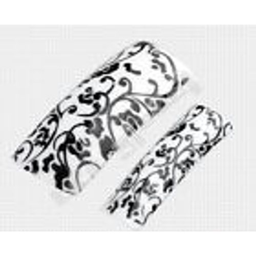 Set  Faux Ongles  Disigne Blanc Tribal Nail 