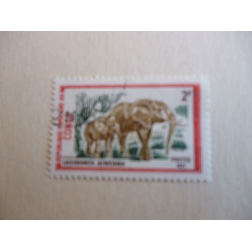 Timbre "Congo :Éléphants Africains."