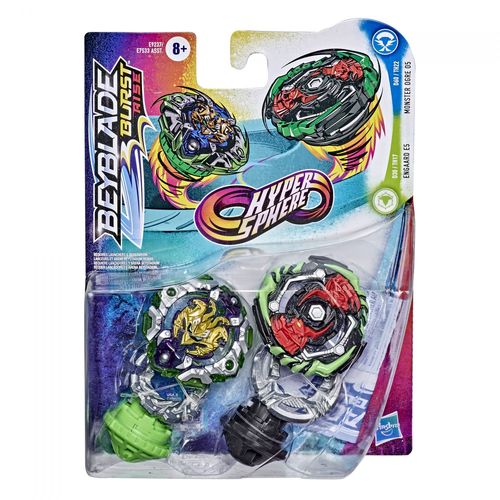 Hasbro Beyblade Burst Rise Hypersphere - Packs De 2 Monster Ogre O5 Et Engaard E5