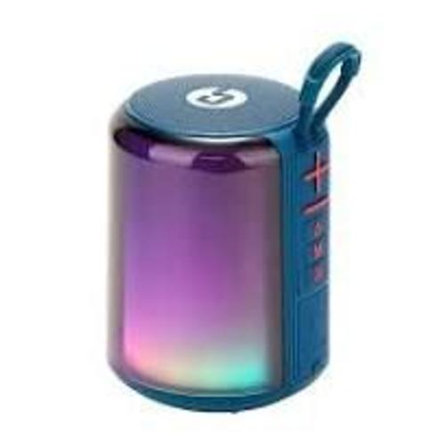 Enceinte Bluetooth Coolsound Light Boom 5W - Poignée de transport - Effets lumineux LED - Couleur Bleu